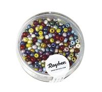 Rayher Rocailles 1406849 – 2,6 mm Ø nacré – boîte 17 g mélangé