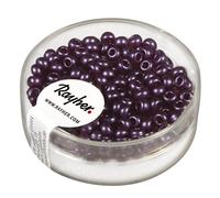 Rayher Perles rocaille, violet, 1 boite, 7g, ø 2,6mm, rocailles, mat, arts créatifs, bijoux, tissage, broderie-14589314