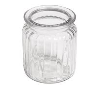 Rayher Photophore en verre blanc, transparent, 1 pce., ø5,5cm, 7,5x9 cm, 270ml, rainures verticales, intérieur, extérieur, décoration-56877000