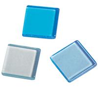 Rayher Pierres de mosaïque, bleu trio, transparent, acrylique, env. 205 pces, 1X1cm, arts créatifs-14540390, Lagune