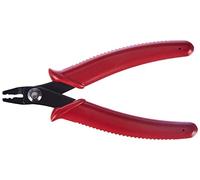 Rayher pince à sertir pour bijoux pince à écraser pour sertir tous types de perles à écraser accessoire fabrication bijoux 13cm pince de sertissage en plastique & inox rouge/noir
