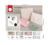 Rayher Planche de pliage avec plioir et règle triangulaire, 3 pces., plaque de rainurage, 30,5x30,5cm, arts créatifs, scrapbooking, carte, enveloppe, boite cadeau-50292000