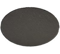 Rayher Plateau en ardoise rond, gris, 1 pce., Ø15cm, utilisation multiple, présentation d’aliments, décoration de table, dessous de plat-56531000