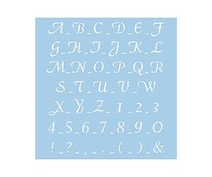 Rayher Pochoir Alphabet, 1 pce., 30X30cm, majuscules, hauteur 3cm, écriture classique, 43 chablons, réutilisable, arts créatifs, sérigraphie-3836500