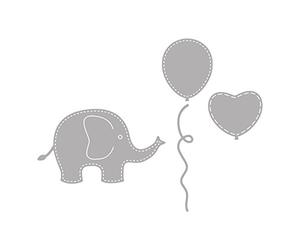 Rayher pochoir motif bébé éléphant pochoir éléphant composé de 3 pièces idéal pour les activités de loisirs créatifs & scrapbooking gris