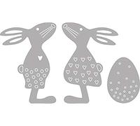 Rayher Matrice de découpe en métal Lapins Gris G – Pochoirs en acier pour scrapbooking