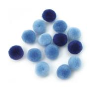 Rayher Pompons Ø 15 mm Bleu (Assortiment) 60 pièces