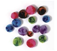 Rayher Pompons décoration Candy Loisirs créatifs 100pc 15-25mm ø coloré, 7651900