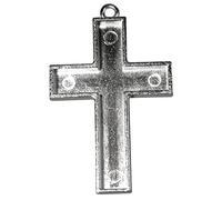 Rayher Pot à Bijoux Croix avec Oeillets 3,8 x 2,8 cm 2230721, Platine