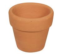 Rayher Pot de fleurs en terre cuite, marron, 1 pce., H. 3,7cm, ø 4 cm, avec rebord, intérieur, extérieur, Arts créatifs, décoration, jardin, figurine-56312000