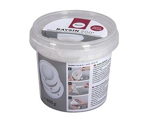 Rayher poudre de moulage raysin 200, seau 400g, p. figures déco, blanc, 34405102