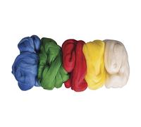 Rayher pure laine vierge peignée p. artisanat, 5x25 g coul. de base, 53878000