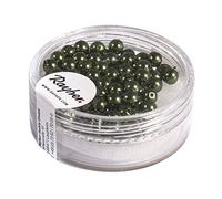 Rayher Renaissance 14400429 Lot de 85 Perles de Cire en Verre 4 mm