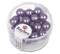 Rayher Renaissance 14402308 Lot de 25 Perles de Cire en Verre 8 mm