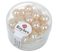 Rayher Renaissance Perles de Cire en Verre Ø 8 mm Rose poudré Boîte de 25 pièces