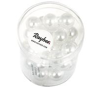 Rayher Renaissance Perles en verre ciré, ø 10 mm bte 35 pc blanc clair, 14443100