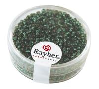 RAYHER Rocailles - Ø 2 mm - Avec garniture d'argent - Jade - Boîte de 17 g