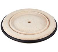 Rayher Roue en bois avec bordure en caoutchouc, nature, 1 pce., Ø12cm, axe Ø6mm, construction, réparation, jouet-6122300