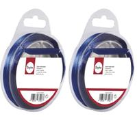 Rayher Ruban de satin ruban cadeau p. déco 7 mm rouleau 10 m bleu foncé, 5521310 (Lot de 2)