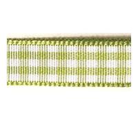 Rayher Ruban décoratif à carreaux Vichy, vert Maïs-blanc, 1 pce., 10m, 6mm, 100% polyester, décorations, cadeaux, art floral-5540785