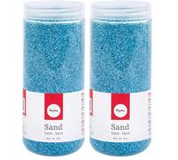 Rayher Sable coloré fin, p. décoration 0,1-0,5mm, bte 475ml bleu clair, 39339356 (Lot de 2)