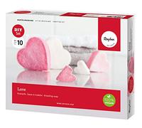 Rayher Savons COEURS à modeler, rose, 1 kit, 250g, glycérine, parfumé, testé dermatologiquement, arts créatifs, St. Valentin, mariage, fête des mères-34287000