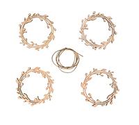 Rayher Set de couronnes florales, nature, 5 pces., bois FSC Mix Credit, ø 8cm, à suspendre, arts créatifs, décorations, cadeau-46618505