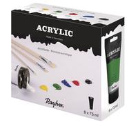 Kit Acrylique 6 X 75 Ml, Peint. Acrylique D'artiste,Carton 450ml