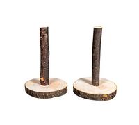 Rayher Socle en bois naturel, 2 pces., ø 7-7,5cm, hauteur 10cm, arts créatifs, décoration, à décorer soi-même, recyclable, sapin de Noel, porte bagues, porte bijoux-65339505