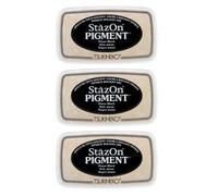Rayher StazOn Tampons encreurs à pigments p. Scrapbooking 3 pcs Noir, 29286576