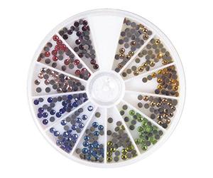 Rayher Strass en verre HOTFIX, multicolore, 360 pces., Ø3mm, 12 couleurs, thermocollant, arts créatifs, textiles-15128999