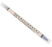 Rayher Stylo Calligraphie 1 Pièce Feutre pour Calligraphie à 2 Pointes DE 2 et 5 mm Matériel Calligraphie en Polystyrène Noir