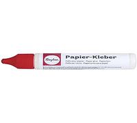 Rayher stylo de colle à papier flacon 30g transparente au séchage blanc, 3339600