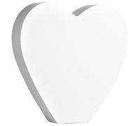 Rayher symbole bois MDF "Cœur" p décoration FSC 100%, 11x2x11cm blanc, 64567102