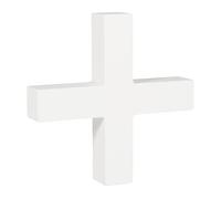 Rayher symbole bois MDF ‟+״pour décoration FSC 100%, 11x2x11cm blanc, 64610102