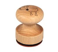 Rayher Tampon bois "Rudolf le Grand", p. carterie & Cie. 3cm ø rouge, 29228000