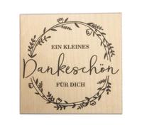 Rayher Tampon en Bois écrit. All EIN kleines Dankeschön + Mot. 7x7cm, 29289000