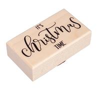 Rayher Tampon, motif IT’S CHRISTMAS TIME, bois, 1 pce., 4X7cm, arts créatifs, scrapbooking, cadeaux, Noël-29251000