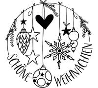 Rayher Tampon, Motif « Schöne Weihnachten», Bois, 1 PCE., 7X7cm, Arts créatifs, Scrapbooking, Cadeaux, Noël-29284000