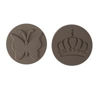 Rayher 34305000 Étiquettes, Papillon+Couronne, ø 30mm, Onglet Sac 2pcs