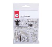 Rayher Tampons Clear Stamps "Schutzengel", 1 feuille 102,5x97mm 16 motifs, noir