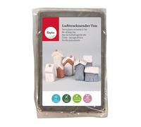 Rayher Terre glaise durcissant à l'air, 1 kg de pâte à modeler, gris, 3450125