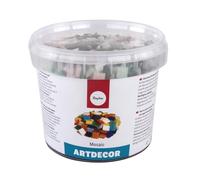 Rayher tesselles mosaà¯que mosaà¯ques verre seau de 1300 pièces de mosaà¯que miroir 1x1 cm pour une surface de 35x40 cm vert