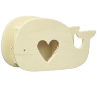 Rayher Tirelire en bois Baleine à customiser – accessoire de déco FSC 100% nature – Beige