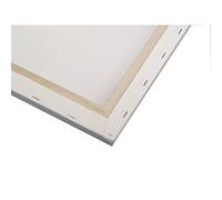Rayher Toile à peindre, 1 pce, châssis en bois, 100% coton, 50X70X1,7cm, arts créatifs, peinture acrylique, à l’huile-6158800, Blanc/Jardin Opulent