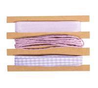 Rayher Trio Cordon 1mm et Ruban pour décoration 1cm 3X 3m (9m) Lilas, 55965308
