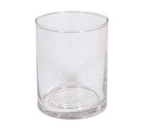 Rayher Vase en verre blanc, transparent, 1 pce., ø8cm, H.10cm, décoration, bougies-46759000