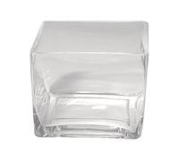 Rayher Vase en verre transparent p. décoration 7,5x7,5 cm, hauteur 8 cm, 8669900