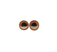 Rayher Yeux animaux en verre 6 yeux pour peluche à coudre ø10mm marron, 8904205