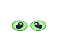 Rayher Yeux de chat, vert, 1 lot, 6 pces, 3 paires, ø12mm, plastique, brillant, pupille noire verticale en ellipse, à coudre, arts créatifs, figurines- 8902800